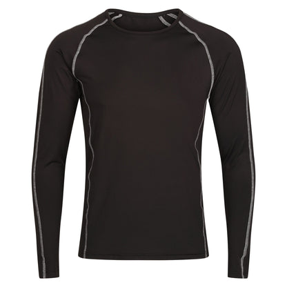 Black - Front - Regatta Professional Mens Long-Sleeved Base Layer Top
