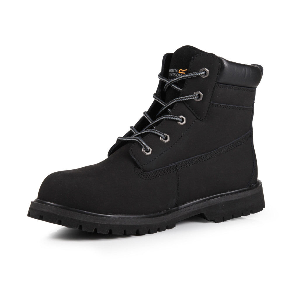 Black - Pack Shot - Regatta Professional Mens Nubuck Safety Boots