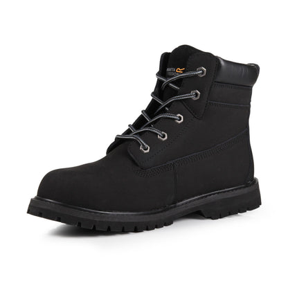 Black - Pack Shot - Regatta Professional Mens Nubuck Safety Boots