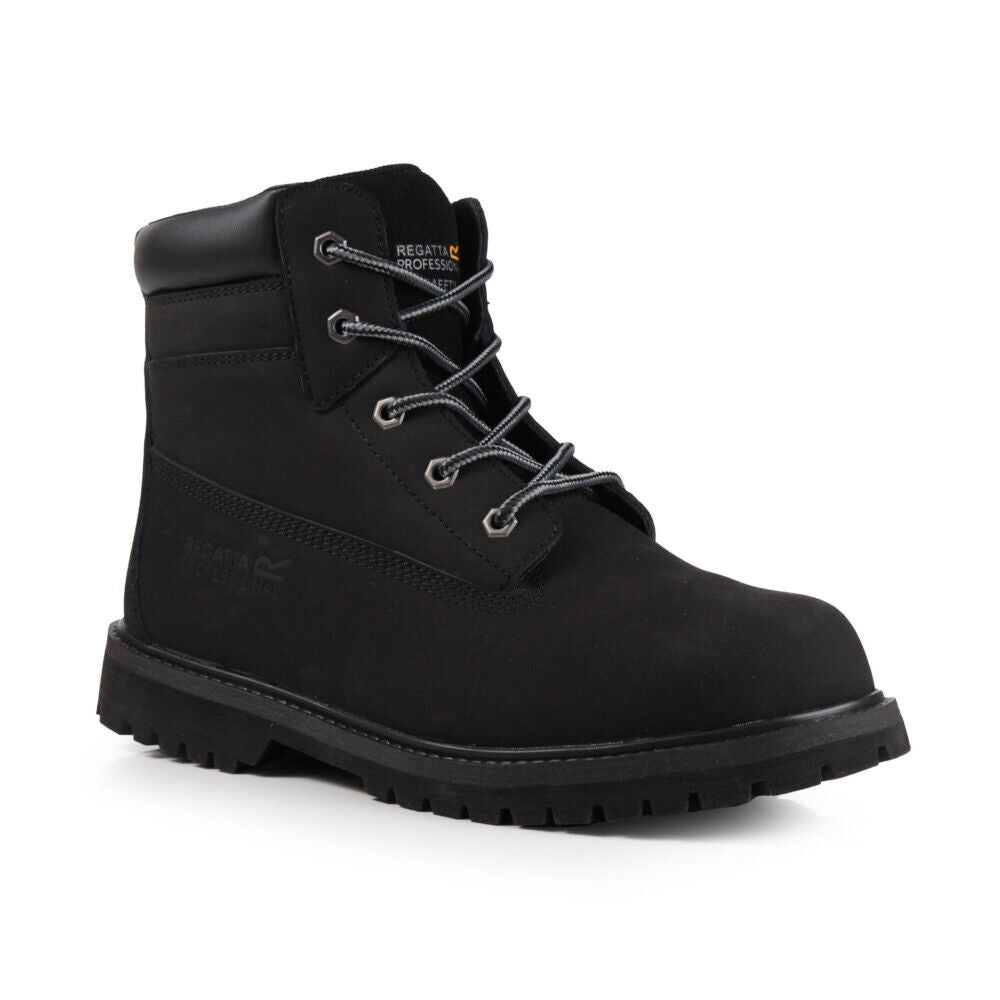 Black - Front - Regatta Professional Mens Nubuck Safety Boots