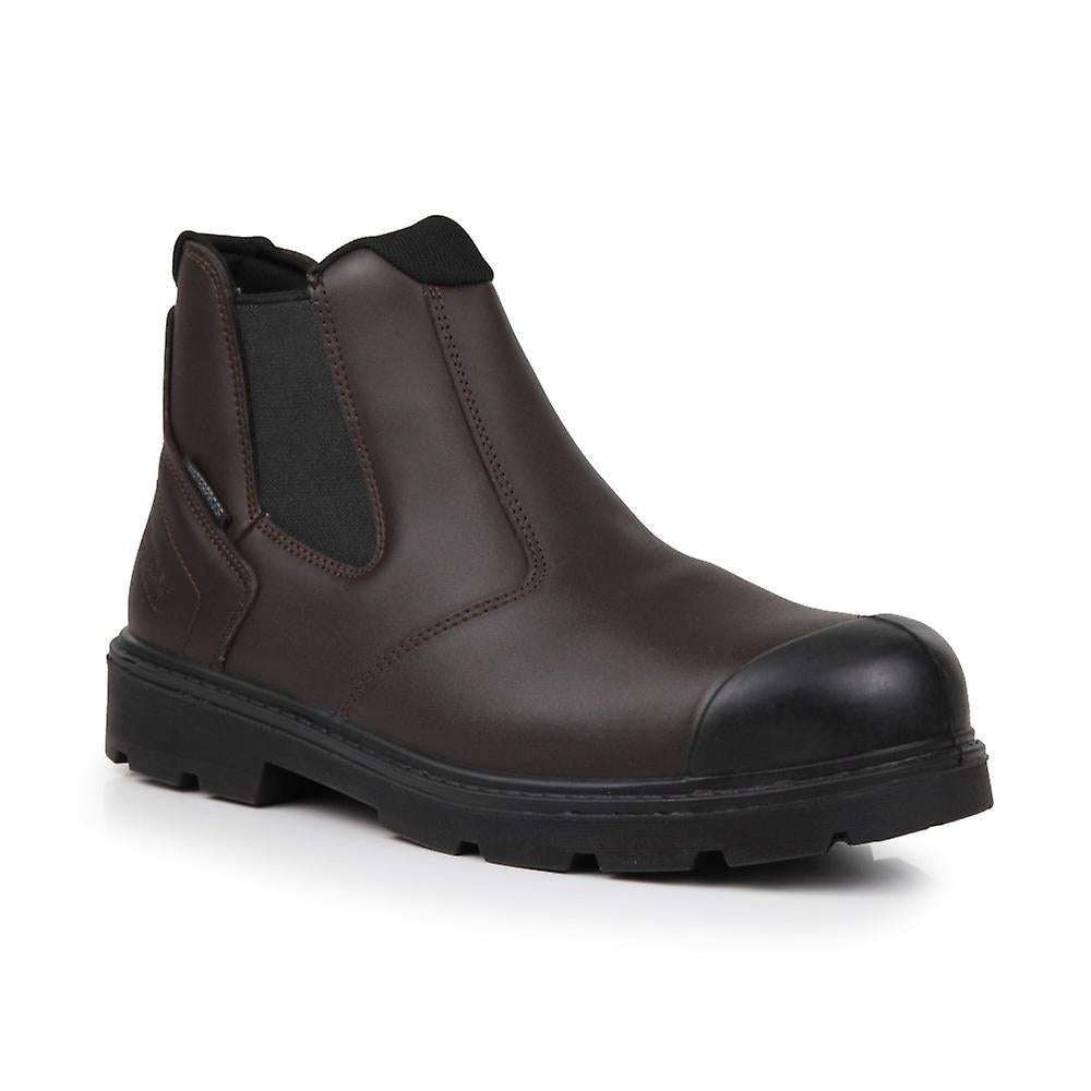 Peat - Front - Regatta Professional Mens Waterproof Action Leather Dealer Boots