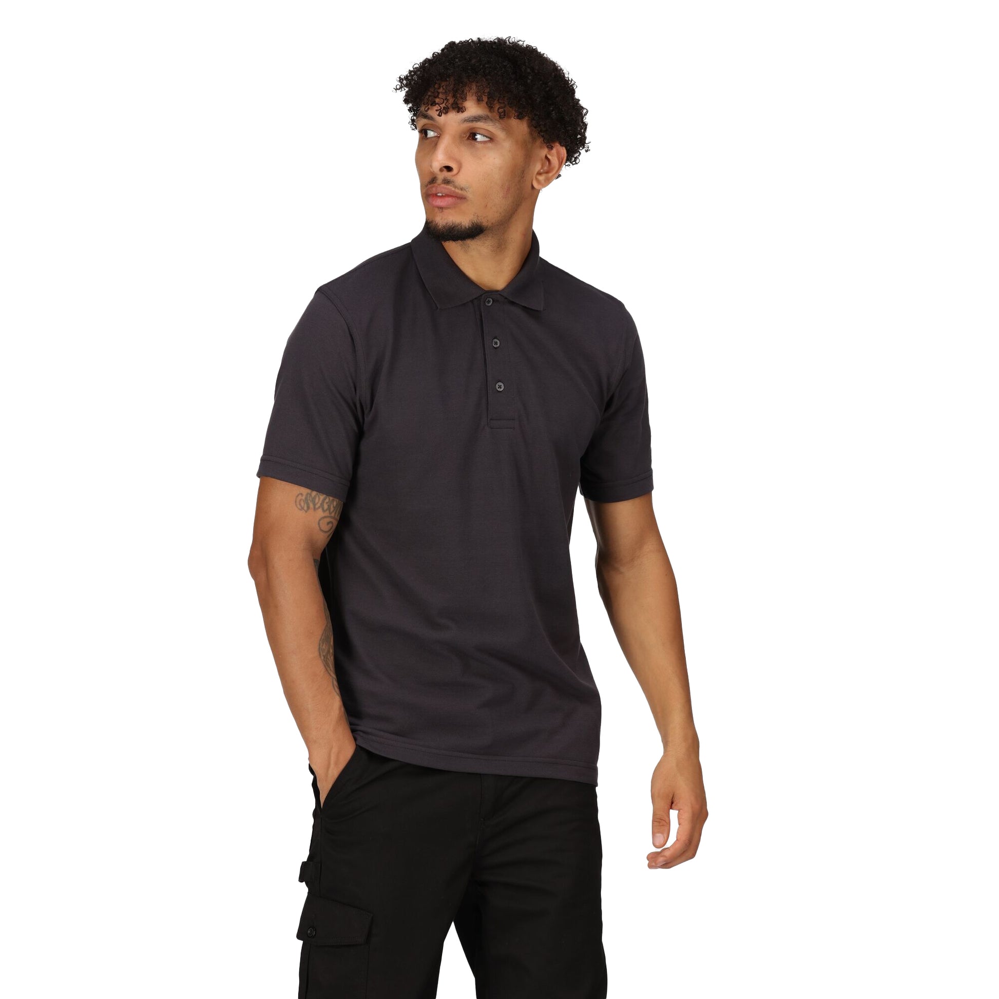 Seal Grey - Side - Regatta Professional Mens Short-Sleeved Polo Shirt
