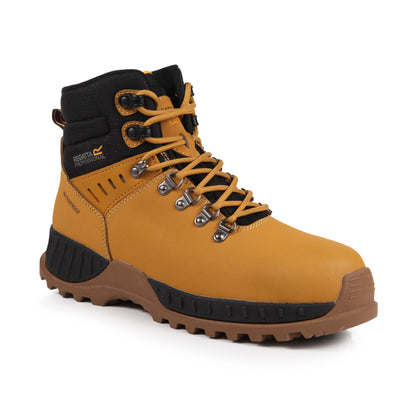 Honey-Black - Front - Regatta Professional Mens Nubuck Boots