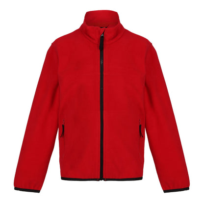 Classic Red - Front - Regatta Professional Childrens-Kids Microfleece Full Zip Fleece Jacket