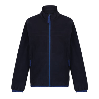 Navy - Front - Regatta Professional Childrens-Kids Microfleece Full Zip Fleece Jacket