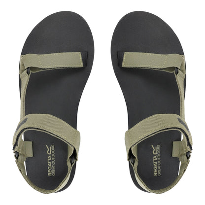 Nephrite Green-Black - Pack Shot - Regatta Mens Vendeavour Sandals