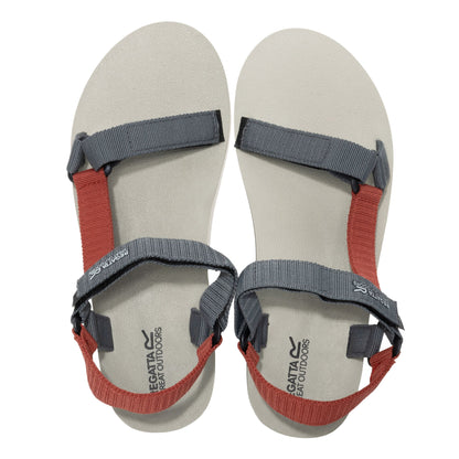 Dark Storm-Brick - Close up - Regatta Mens Vendeavour Sandals