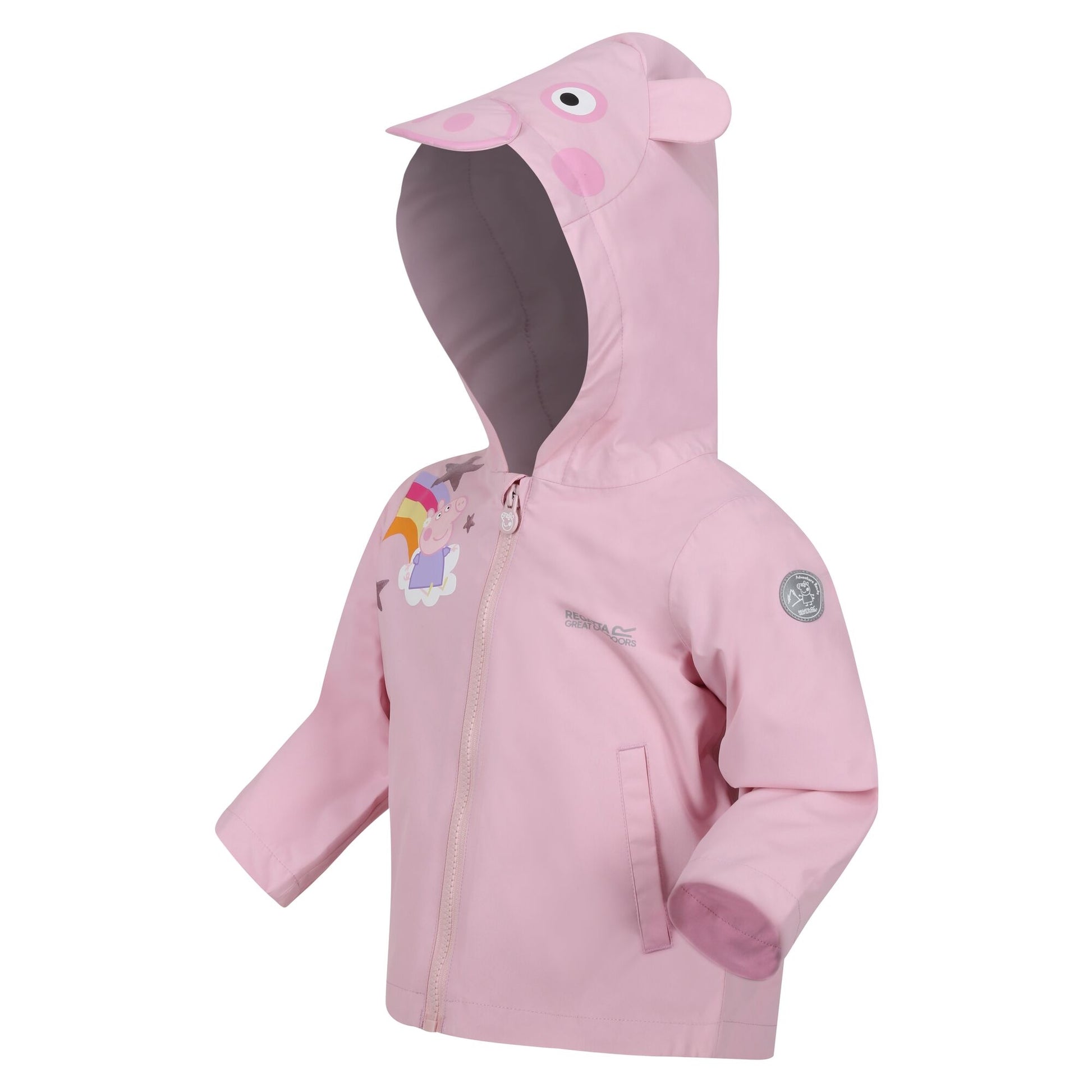 Pink Mist - Side - Peppa Pig Girls II Waterproof Raincoat