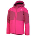 Pure Pink-Pink Hydrangea - Side - Dare 2B Childrens-Kids Slush Ski Jacket