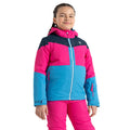 Swedish Blue-Pure Pink - Lifestyle - Dare 2B Childrens-Kids Slush Ski Jacket