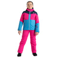Swedish Blue-Pure Pink - Pack Shot - Dare 2B Childrens-Kids Slush Ski Jacket