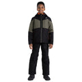 Black-Lichen Green - Pack Shot - Dare 2B Childrens-Kids Slush Ski Jacket