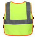 Fluro Yellow - Back - Regatta Professional Childrens-Kids Hi-Vis Tabard