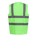 Lime Green - Back - Regatta Unisex Adult Pro Identity Hi-Vis Vest