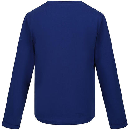New Royal - Back - Regatta Childrens-Kids Wenbie III Jumping Cotton Long-Sleeved T-Shirt