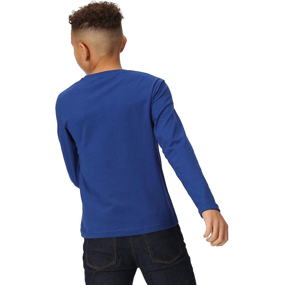 New Royal - Lifestyle - Regatta Childrens-Kids Wenbie III Jumping Cotton Long-Sleeved T-Shirt