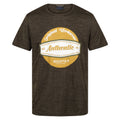 Dark Khaki Marl - Front - Regatta Mens Original Moisture Wicking T-Shirt