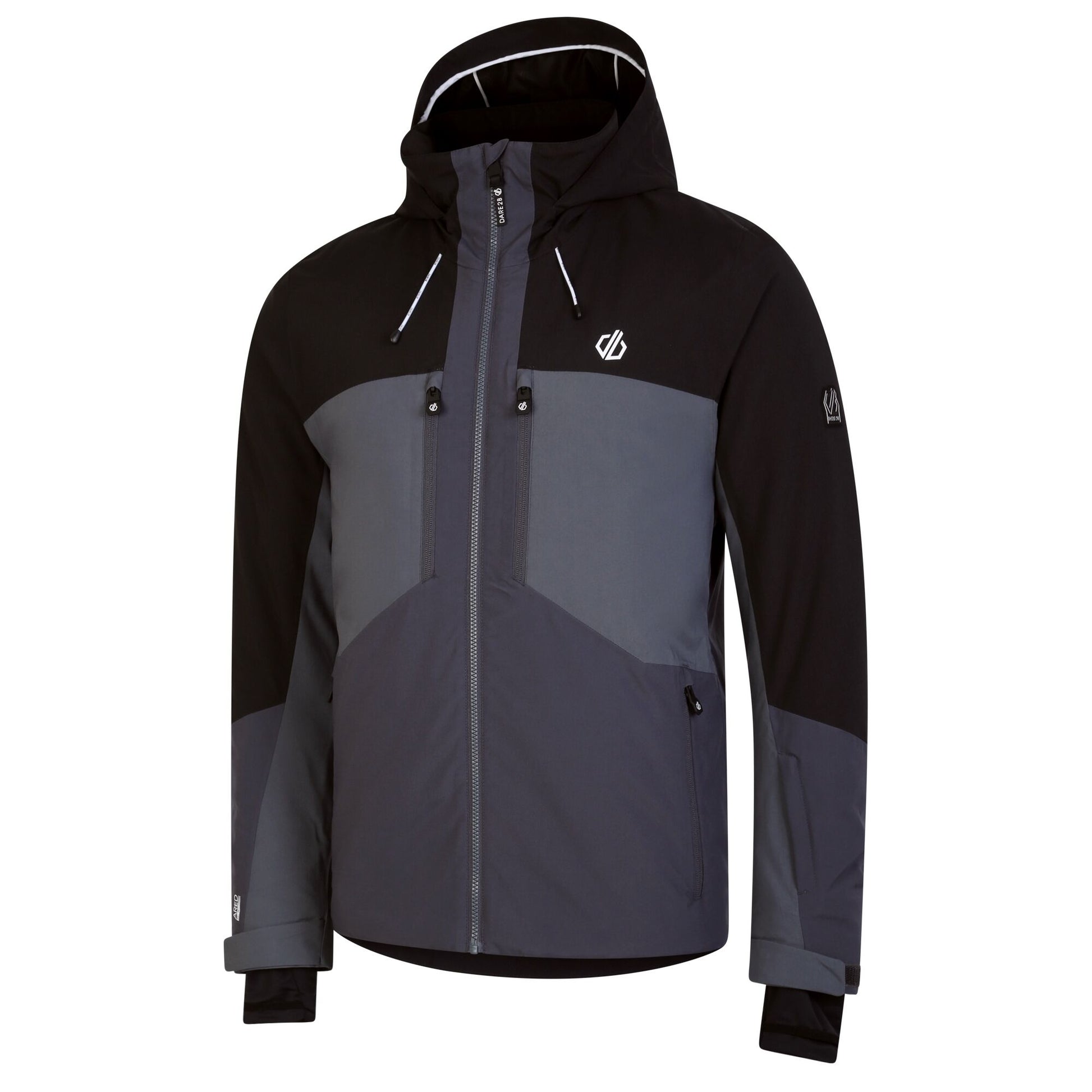 Black-Ebony - Side - Dare 2B Mens Slopeside Waterproof Ski Jacket