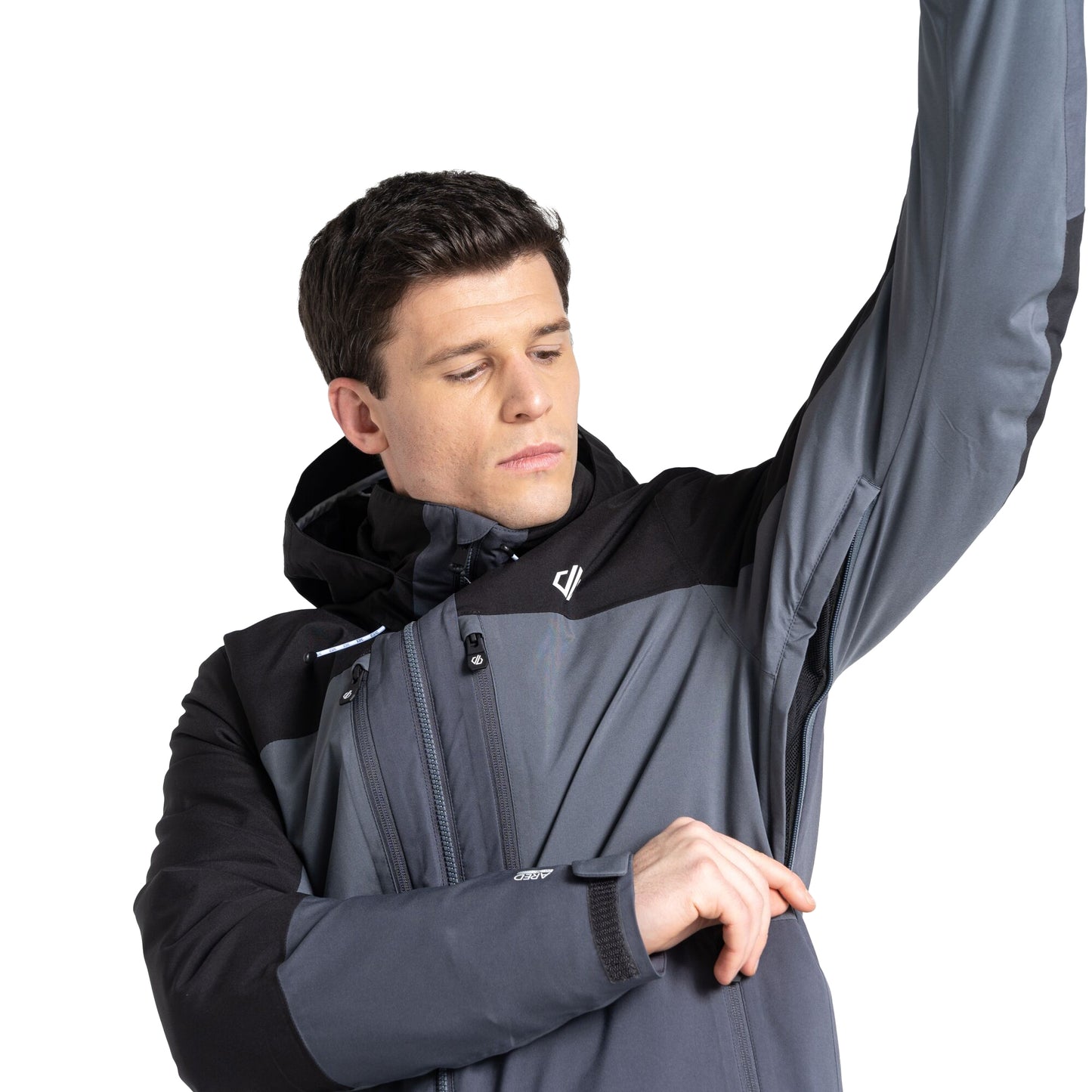 Black-Ebony - Lifestyle - Dare 2B Mens Slopeside Waterproof Ski Jacket