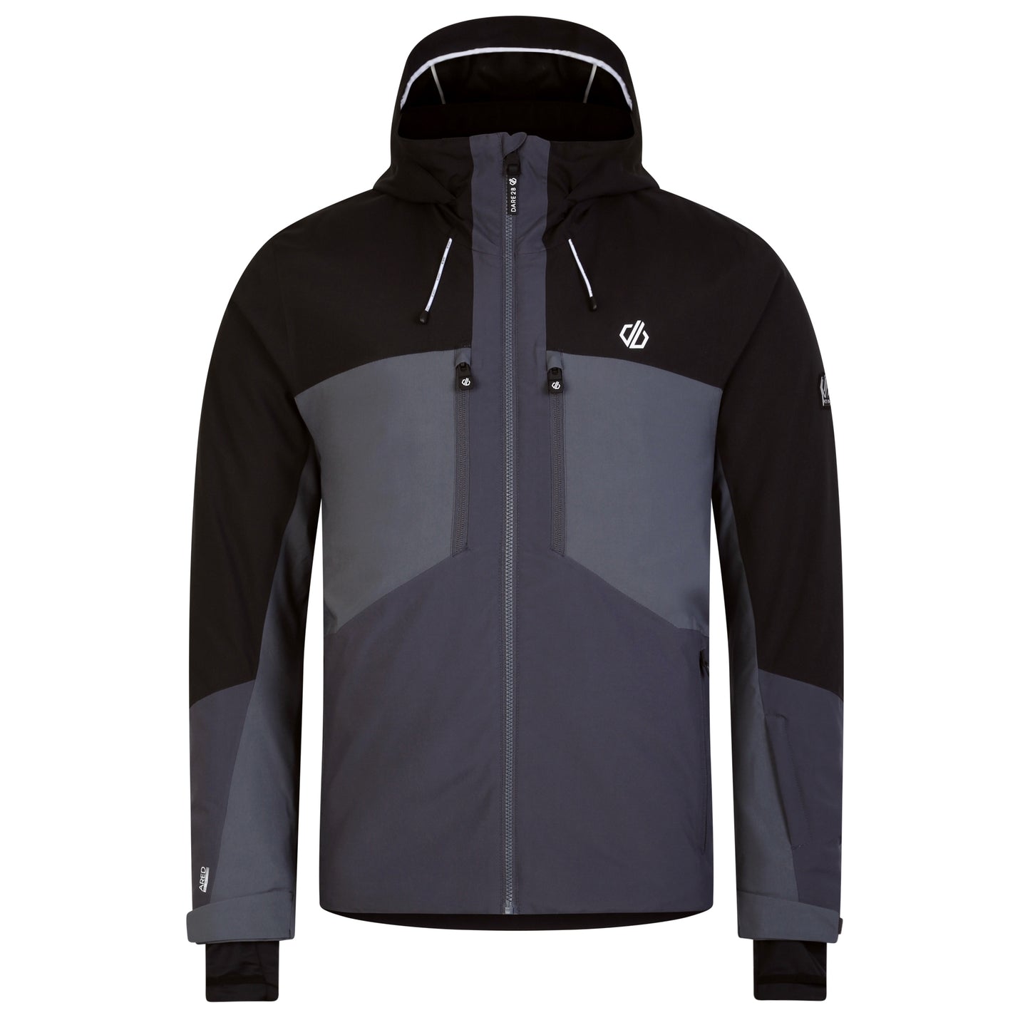 Black-Ebony - Front - Dare 2B Mens Slopeside Waterproof Ski Jacket