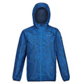 Indigo Blue - Front - Regatta Childrens-Kids Lever Printed Packaway Waterproof Jacket