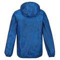 Indigo Blue - Back - Regatta Childrens-Kids Lever Printed Packaway Waterproof Jacket