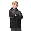 Black-Seal Grey - Lifestyle - Regatta Childrens-Kids Beamz III Waterproof Jacket