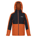 Burnt Copper-Black - Front - Regatta Childrens-Kids Beamz III Waterproof Jacket