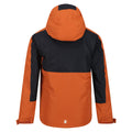 Burnt Copper-Black - Back - Regatta Childrens-Kids Beamz III Waterproof Jacket