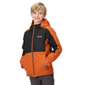Burnt Copper-Black - Lifestyle - Regatta Childrens-Kids Beamz III Waterproof Jacket