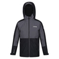 Black-Seal Grey - Front - Regatta Childrens-Kids Beamz III Waterproof Jacket