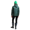 Shadow Elm Emerald - Lifestyle - Regatta Womens-Ladies Orla Kiely Pack-It Leaf Print Waterproof Jacket