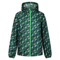 Shadow Elm Emerald - Front - Regatta Womens-Ladies Orla Kiely Pack-It Leaf Print Waterproof Jacket