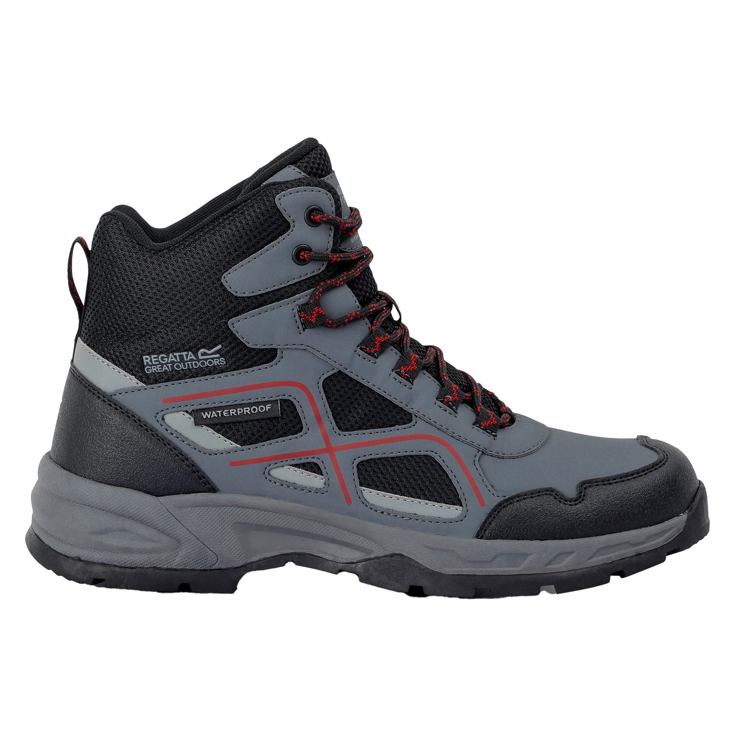 Granite-Rio Red - Lifestyle - Regatta Mens Vendeavour Walking Boots