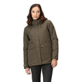 Dark Khaki - Side - Regatta Womens-Ladies Broadia Waterproof Jacket