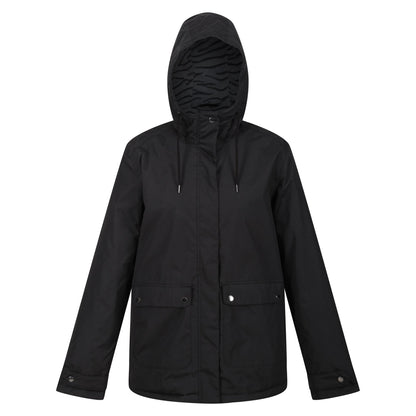 Black - Front - Regatta Womens-Ladies Broadia Waterproof Jacket