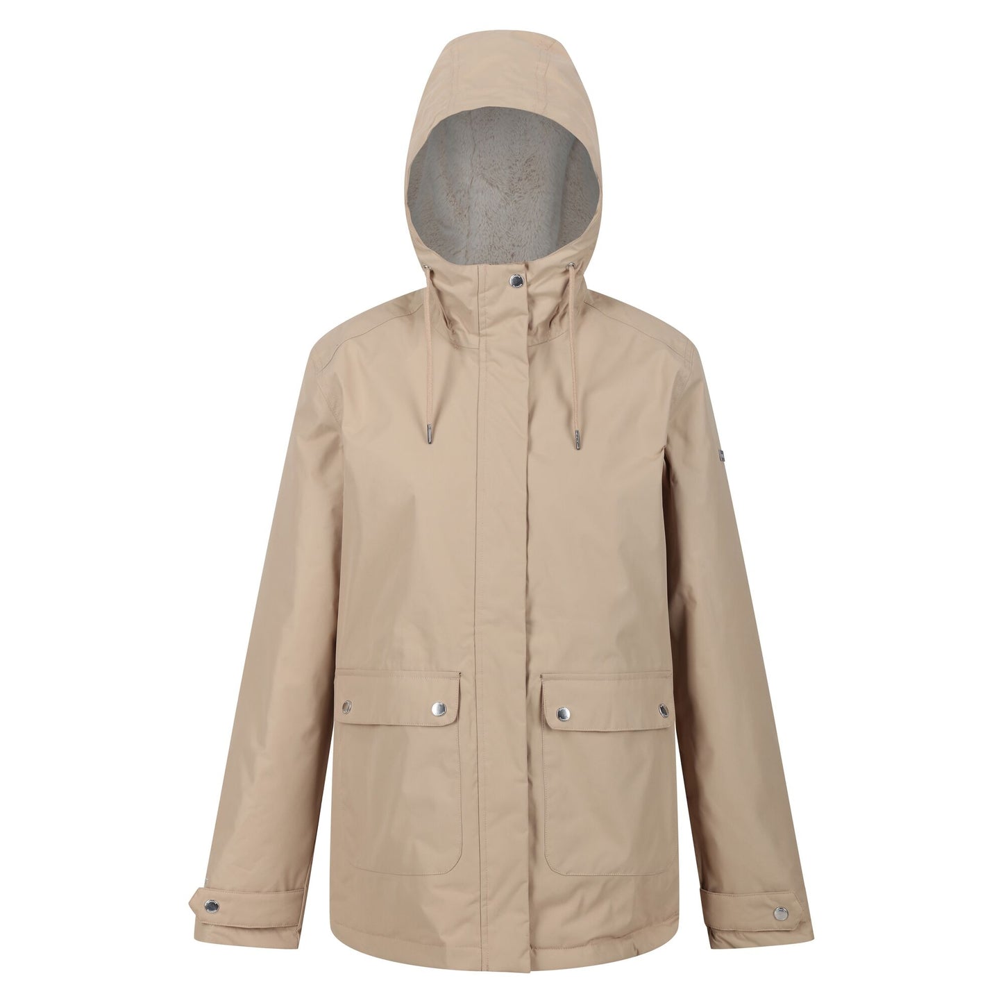 Barleycorn-Light Vanilla - Front - Regatta Womens-Ladies Broadia Waterproof Jacket