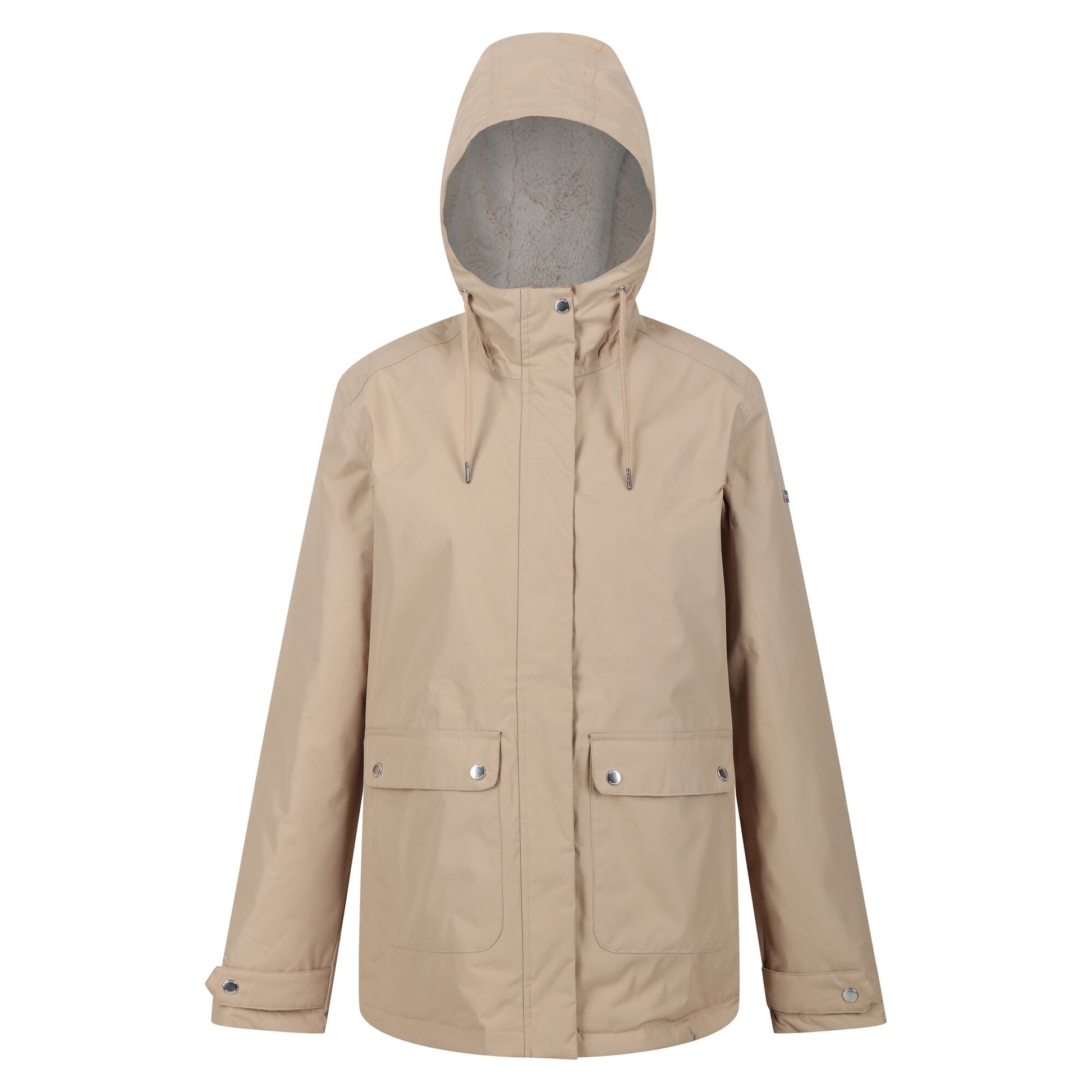 Barleycorn-Light Vanilla - Front - Regatta Womens-Ladies Broadia Waterproof Jacket