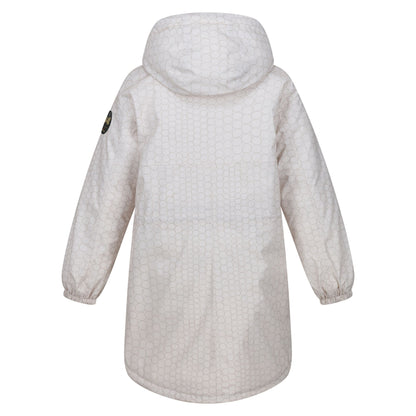 Beige-Black - Back - Regatta Womens-Ladies Christian Lacroix Cailar Pearl Longline Waterproof Jacket