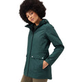 Darkest Spruce - Side - Regatta Womens-Ladies Brenlyn Zebra Print Waterproof Jacket