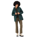 Darkest Spruce - Lifestyle - Regatta Womens-Ladies Brenlyn Zebra Print Waterproof Jacket