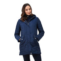 Navy - Side - Regatta Womens-Ladies Panthea Insulated Padded Hooded Jacket