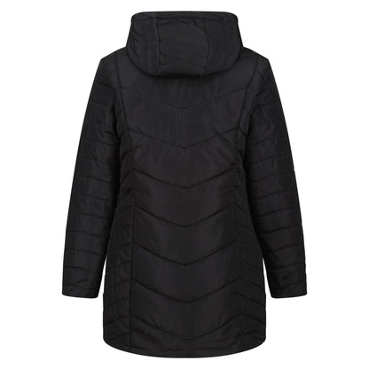 Black - Back - Regatta Womens-Ladies Panthea Insulated Padded Hooded Jacket