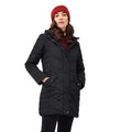 Black - Side - Regatta Womens-Ladies Panthea Insulated Padded Hooded Jacket