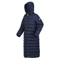 Navy - Side - Regatta Womens-Ladies Elender Baffled Hooded Jacket