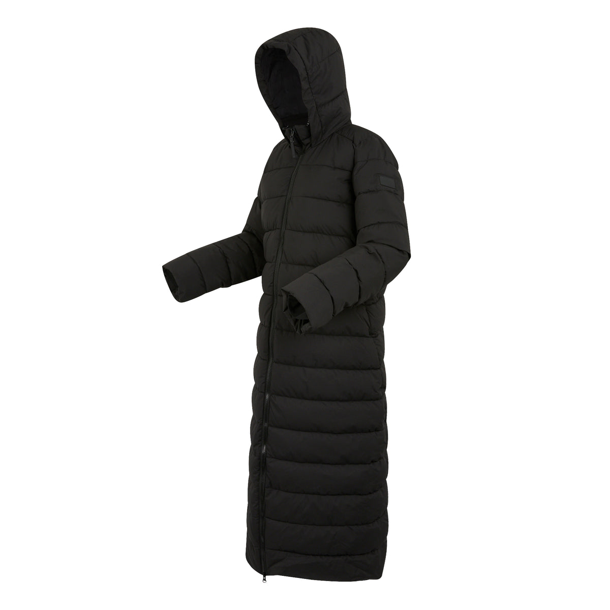 Black - Side - Regatta Womens-Ladies Elender Baffled Hooded Jacket