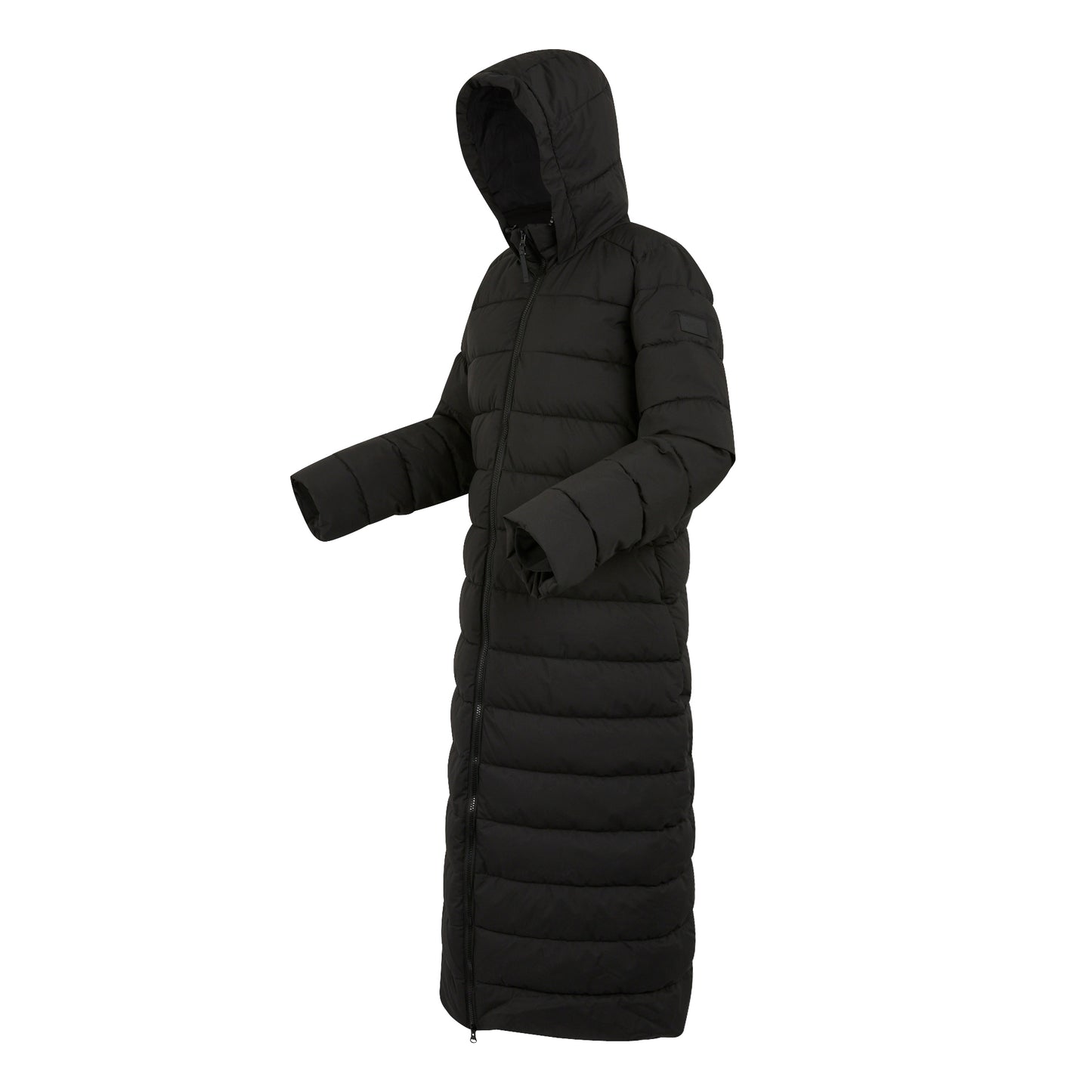 Black - Side - Regatta Womens-Ladies Elender Baffled Hooded Jacket