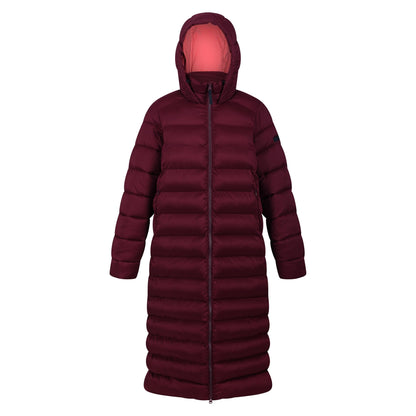 Burgundy-Mineral Red - Front - Regatta Womens-Ladies Elender Baffled Hooded Jacket