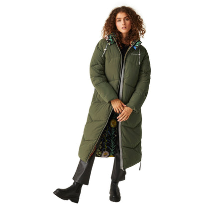 Dark Khaki - Lifestyle - Regatta Womens-Ladies Christian Lacroix Milhaud Longline Puffer Jacket