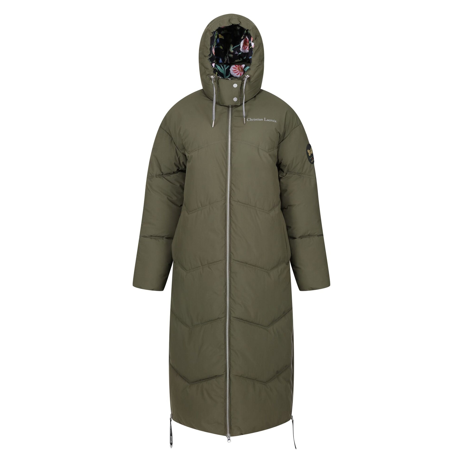 Dark Khaki - Front - Regatta Womens-Ladies Christian Lacroix Milhaud Longline Puffer Jacket